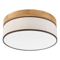 Plafonnier LED BELLADONNA LED/20W/230V Ø 30 cm crème/chêne