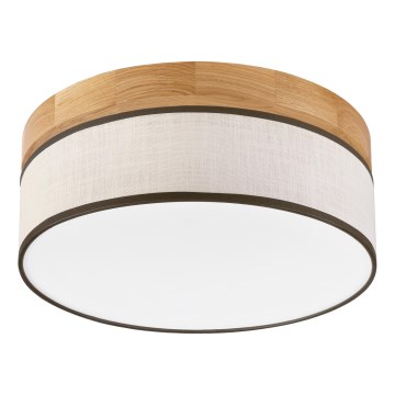 Plafonnier LED BELLADONNA LED/20W/230V Ø 30 cm crème/chêne