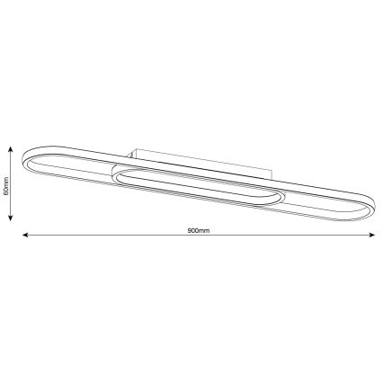 Plafonnier LED CORDOBA LED/26W/230V noir