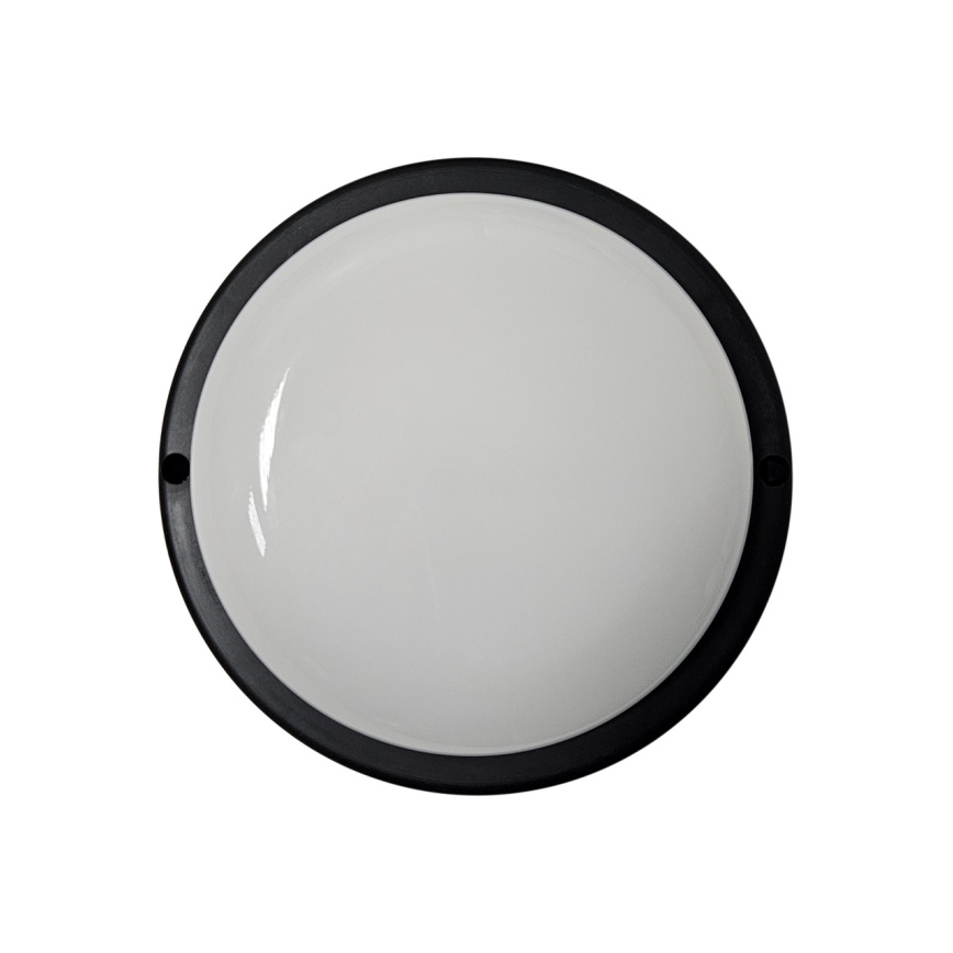 Plafonnier LED d'extérieur 8 W, 230 V, 4200 K (blanc neutre), Ø 14 cm, IP64, noir