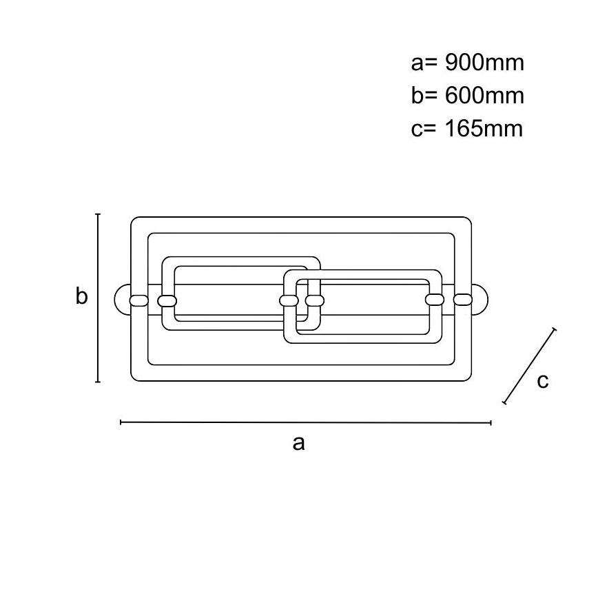 Plafonnier LED dimmable 280W 230V 3000-6500K + télécommande