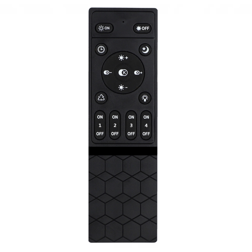 Plafonnier LED dimmable 30W/230V 3000–6500K noir Wi‑Fi Tuya + télécommande