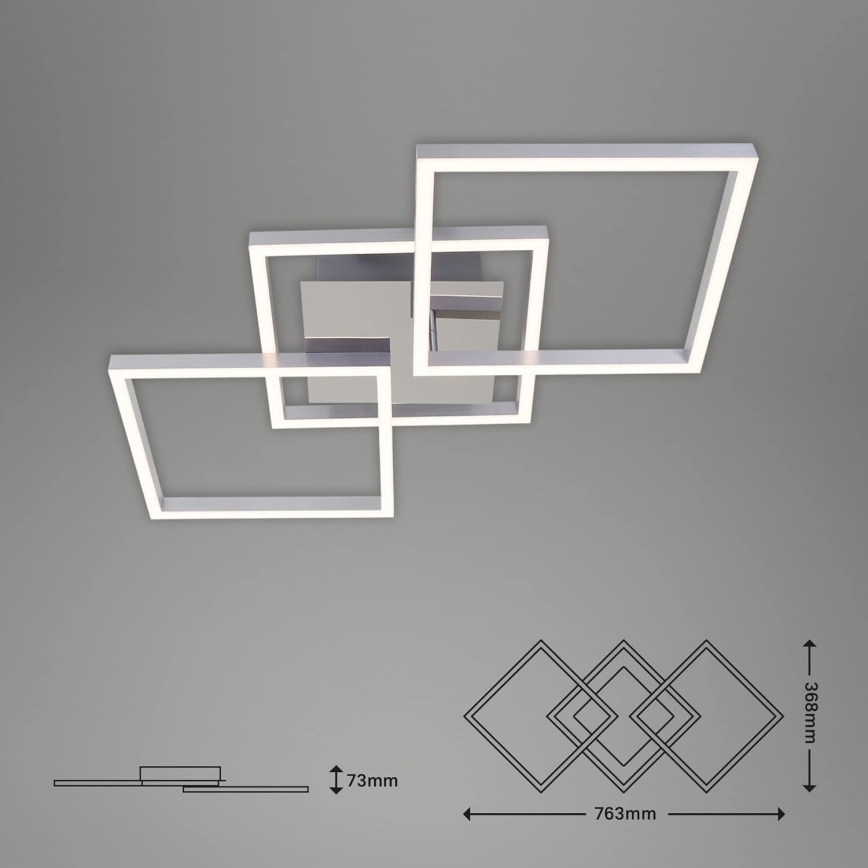 Plafonnier LED dimmable 36W/230V 3000K, chrome mat