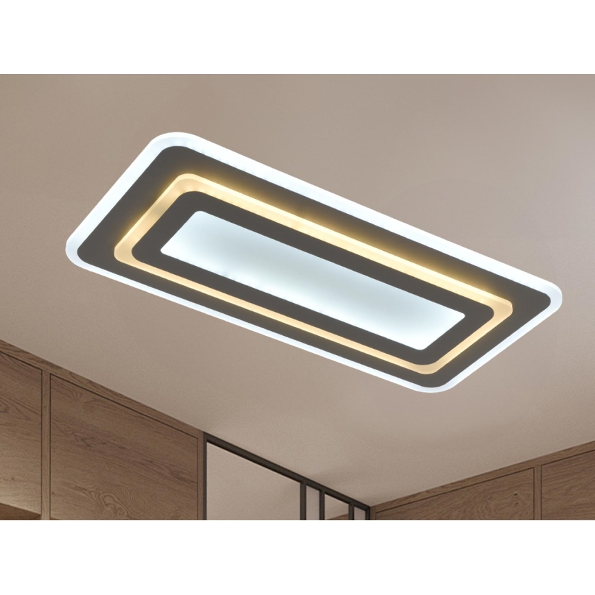 Plafonnier LED dimmable LED/85W/230V 3000-6500K gris + télécommande
