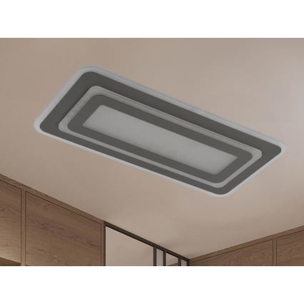 Plafonnier LED dimmable LED/85W/230V 3000-6500K gris + télécommande