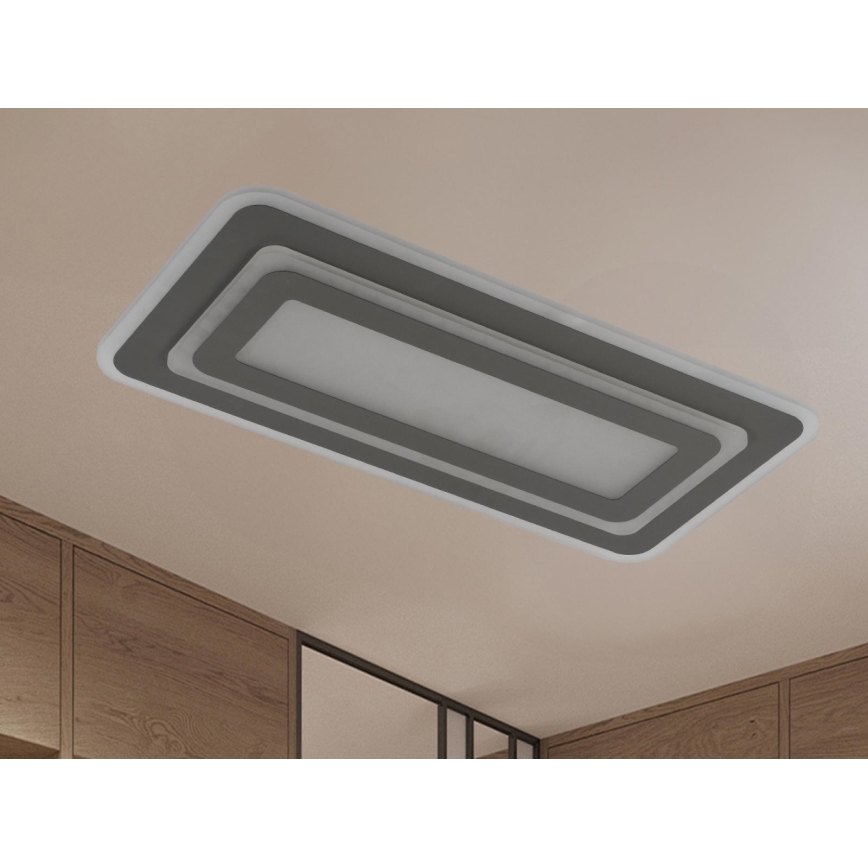 Plafonnier LED dimmable LED/85W/230V 3000-6500K gris + télécommande
