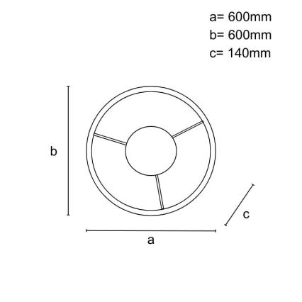 Plafonnier LED dimmable à montage en surface LED/55W/230V 3000-6500K + télécommande