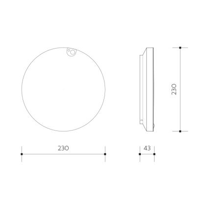 Plafonnier LED dimmable avec détecteur de mouvement et capteur crépusculaire LED/6/12/18W/230V Ø 23 cm