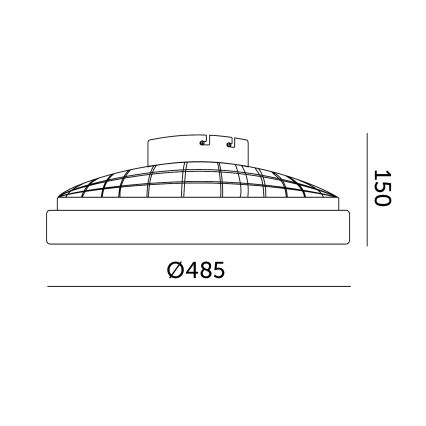Plafonnier LED dimmable avec ventilateur VENTELUX LED/48W/230V 3000/4000/6500K Ø 48,5 cm noir + télécommande