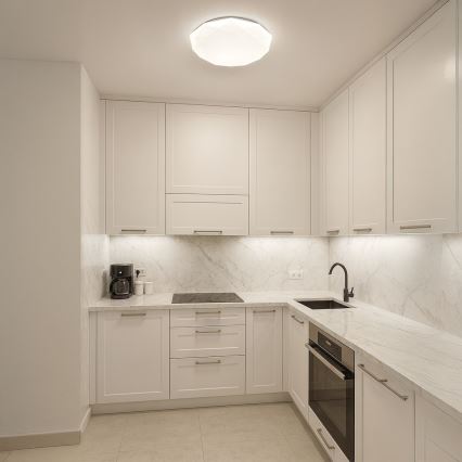 Plafonnier LED dimmable HEX LED/72W/230V 3000-6000K Ø 50 cm blanc + télécommande