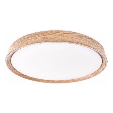 Plafonnier LED dimmable ILVI, 30 W, 230 V, 2700–6500 K, Ø 40 cm, finition bois, avec télécommande