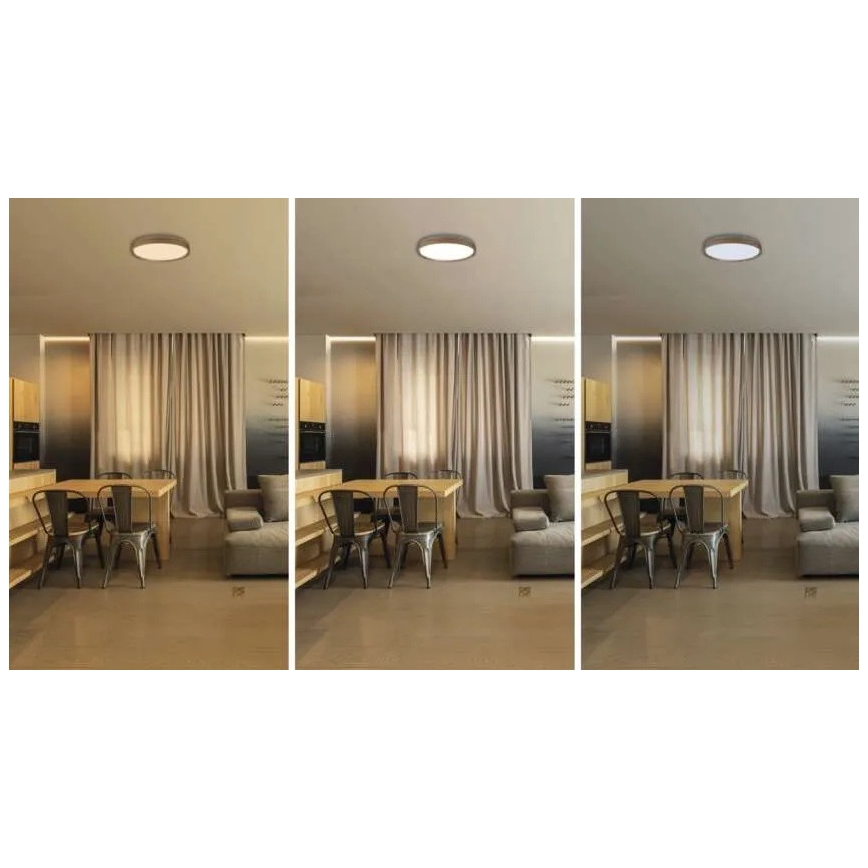 Plafonnier LED dimmable ILVI LED/30W/230V 2700-6500K Ø 40 cm beige + télécommande