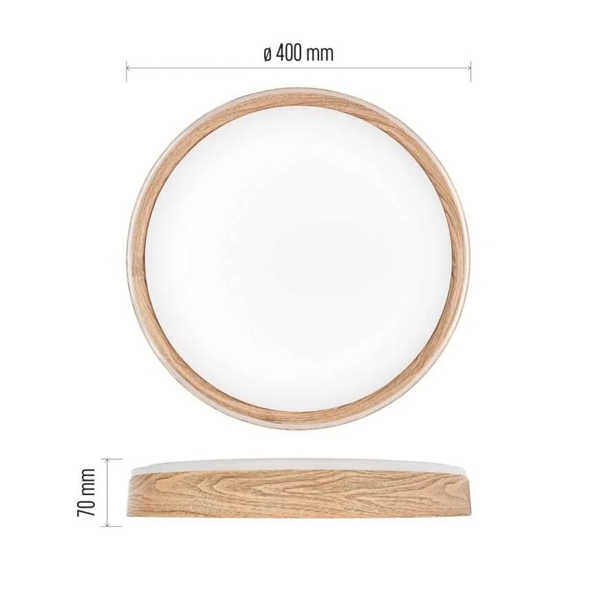 Plafonnier LED dimmable ILVI LED/30W/230V 2700-6500K Ø 40 cm beige + télécommande