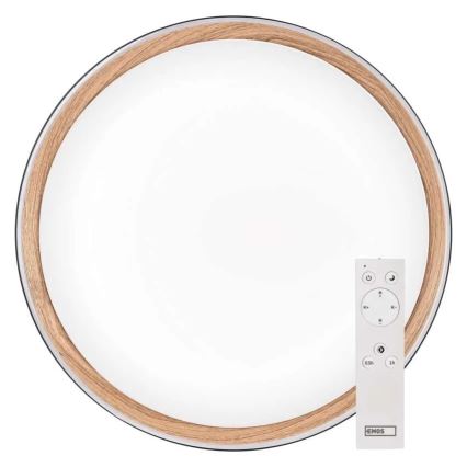 Plafonnier LED dimmable ILVI LED/30W/230V 2700-6500K Ø 40 cm noir/beige + télécommande