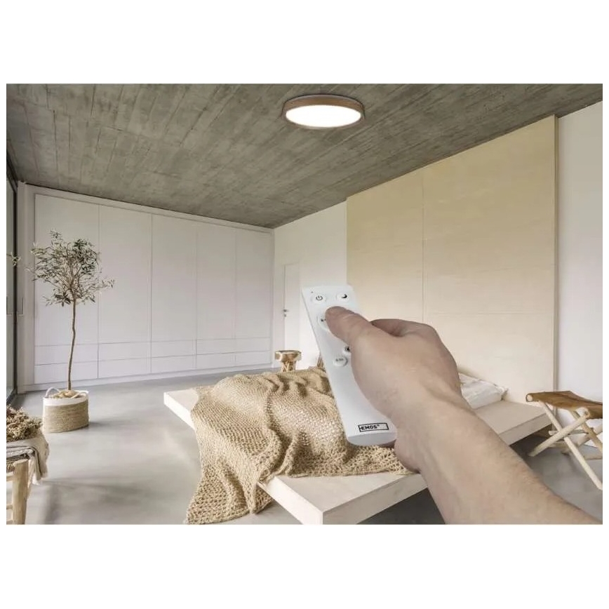 Plafonnier LED dimmable ILVI LED/45W/230V 2700-6500K Ø 50 cm beige + télécommande