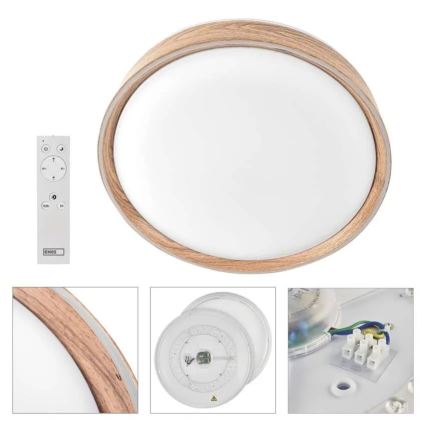 Plafonnier LED dimmable ILVI LED/45W/230V 2700-6500K Ø 50 cm beige + télécommande