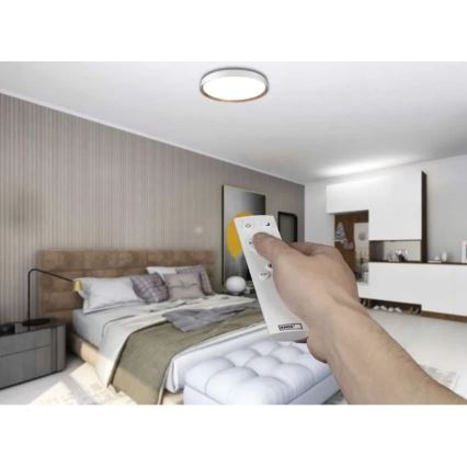 Plafonnier LED dimmable ILVI LED/45W/230V 2700–6500K Ø 50 cm blanc/beige + télécommande