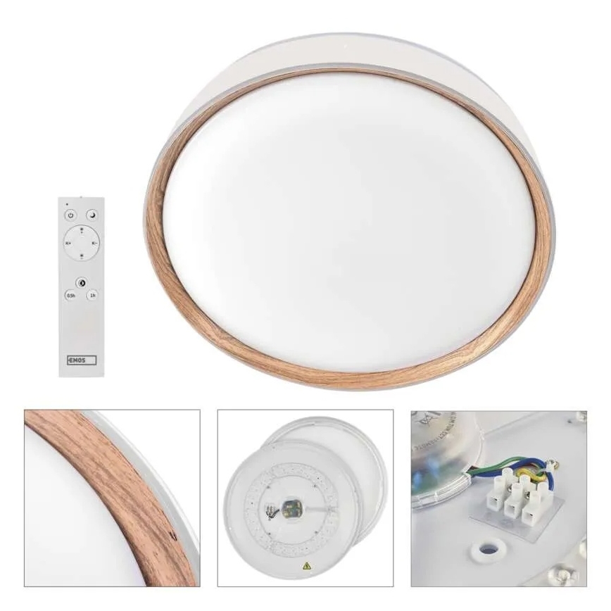 Plafonnier LED dimmable ILVI LED/45W/230V 2700–6500K Ø 50 cm blanc/beige + télécommande