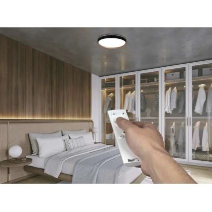 Plafonnier LED dimmable ILVI LED/45W/230V 2700-6500K Ø 50 cm noir/beige + télécommande