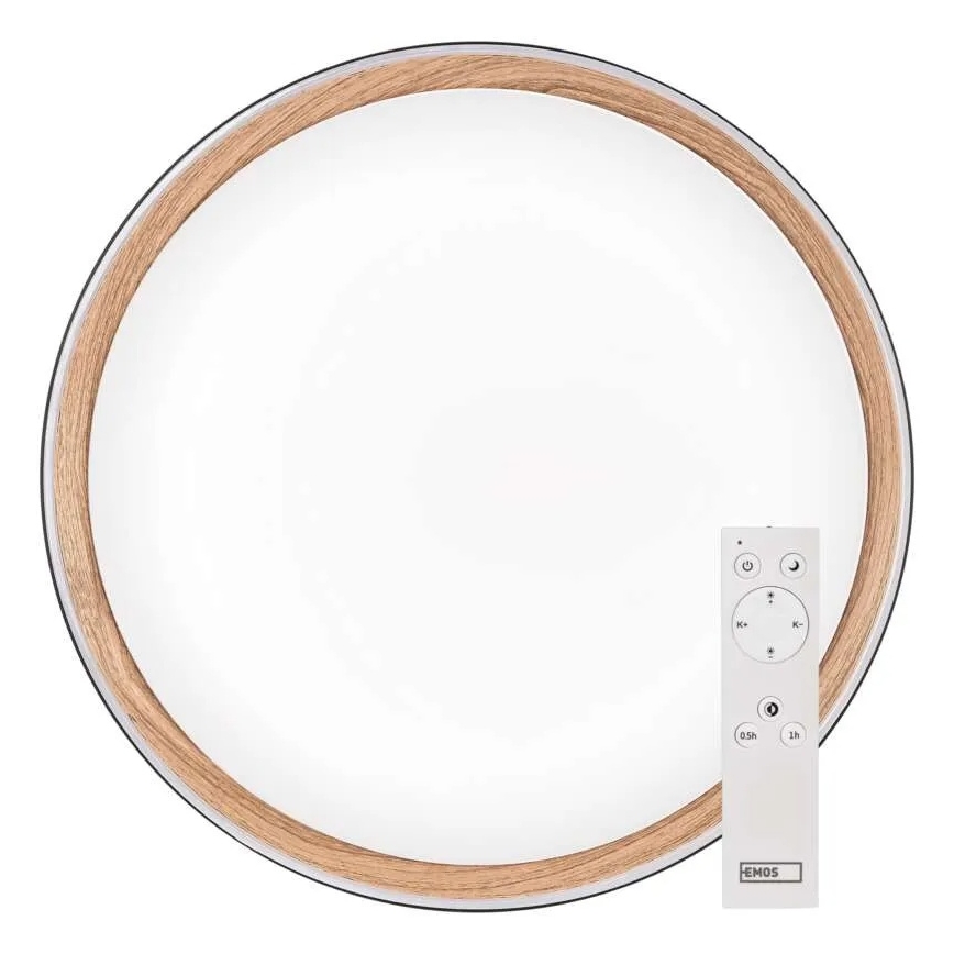 Plafonnier LED dimmable ILVI LED/45W/230V 2700-6500K Ø 50 cm noir/beige + télécommande