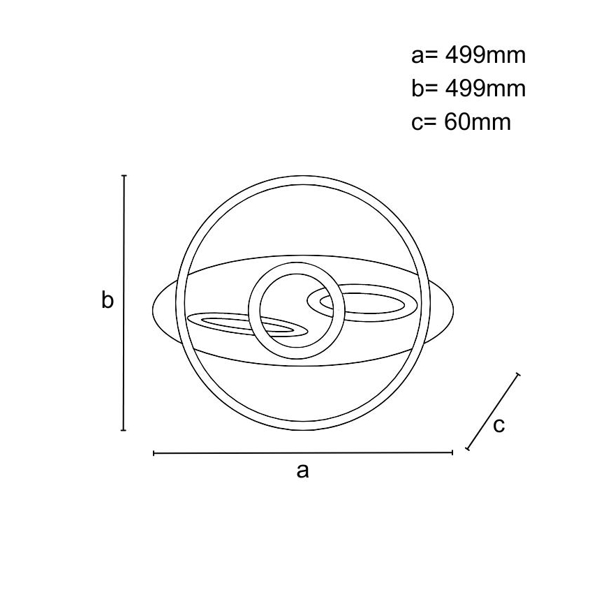 Plafonnier LED dimmable LED/105W/230V 3000-6500K + télécommande