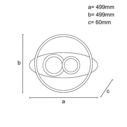 Plafonnier LED dimmable LED/105W/230V 3000-6500K + télécommande