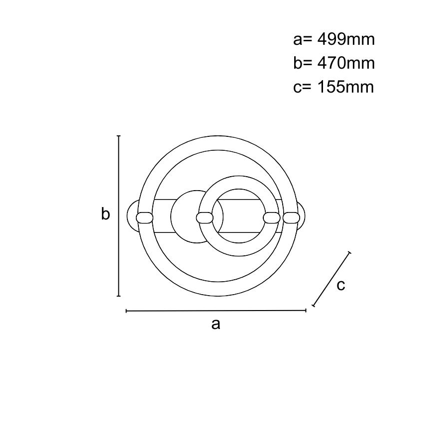 Plafonnier LED dimmable LED/120W/230V 3000-6500K + télécommande
