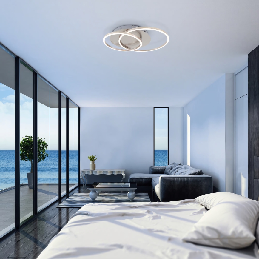 Plafonnier LED dimmable LED/28W/230V 3000K chrome mat