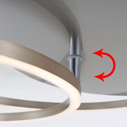 Plafonnier LED dimmable LED/28W/230V 3000K chrome mat