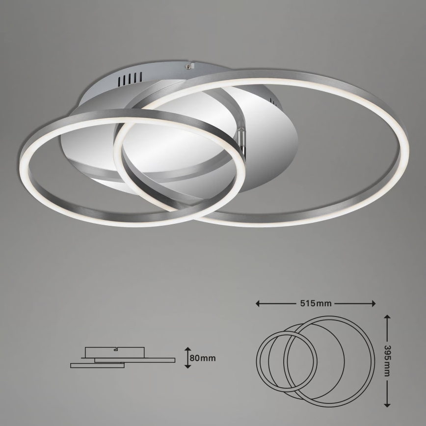 Plafonnier LED dimmable LED/28W/230V 3000K chrome mat