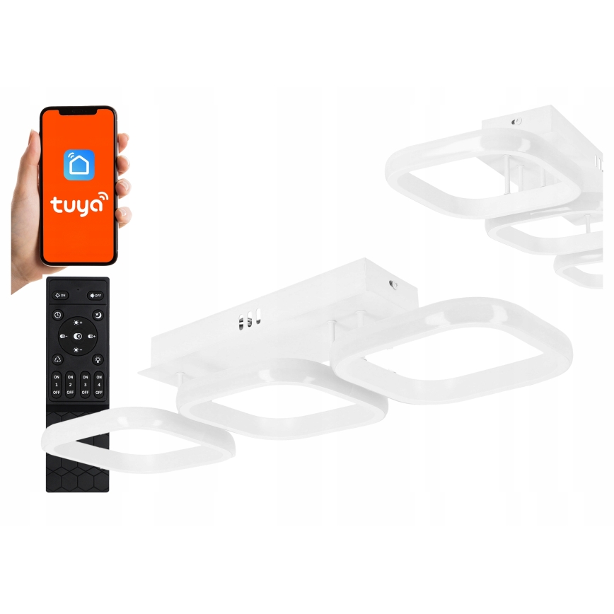 Plafonnier LED dimmable 33W/230V 3000-6500K blanc Wi-Fi Tuya + télécommande