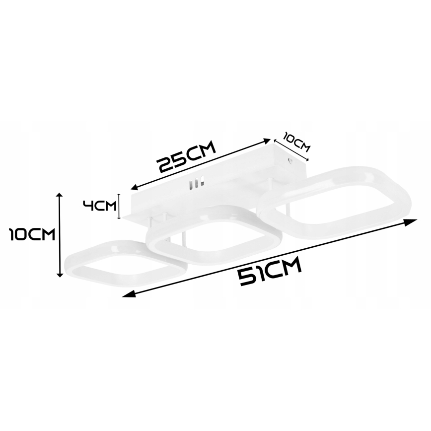 Plafonnier LED dimmable 33W/230V 3000-6500K blanc Wi-Fi Tuya + télécommande