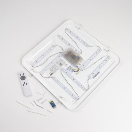 Plafonnier LED dimmable LED/42W/230V 3000-6500K 49x49 cm blanc + télécommande