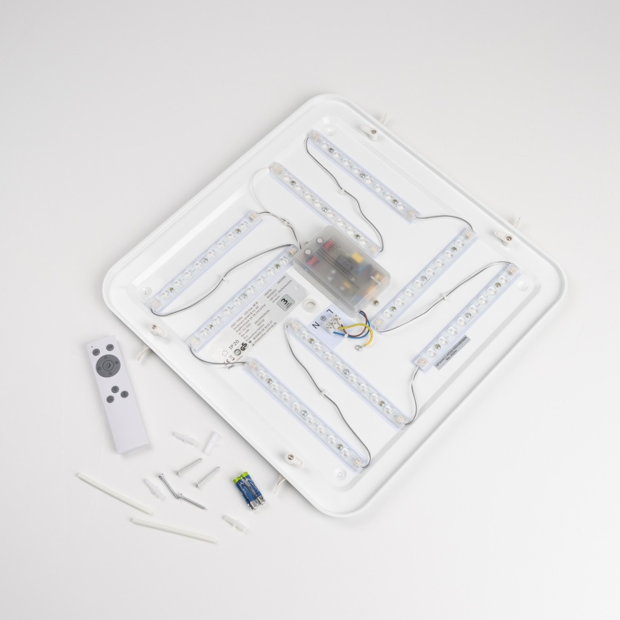 Plafonnier LED dimmable LED/42W/230V 3000-6500K 49x49 cm blanc + télécommande