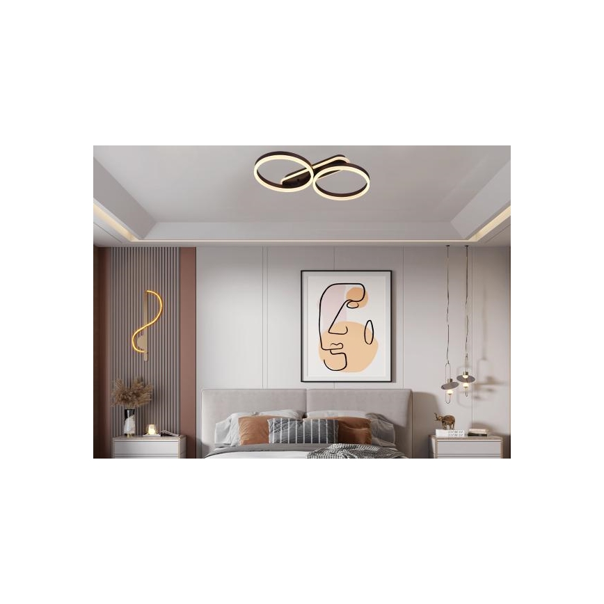 Plafonnier LED dimmable LED/60W/230V 3000-6500K + télécommande