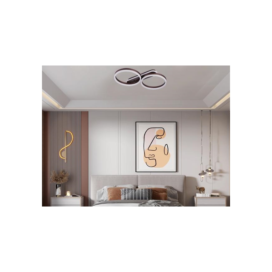 Plafonnier LED dimmable LED/60W/230V 3000-6500K + télécommande