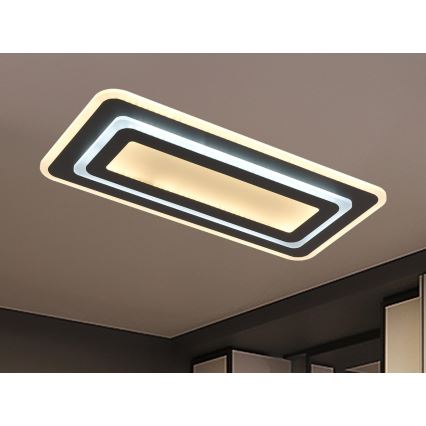 Plafonnier LED dimmable LED/85W/230V 3000-6500K noir + télécommande