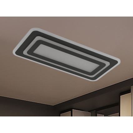Plafonnier LED dimmable LED/85W/230V 3000-6500K noir + télécommande