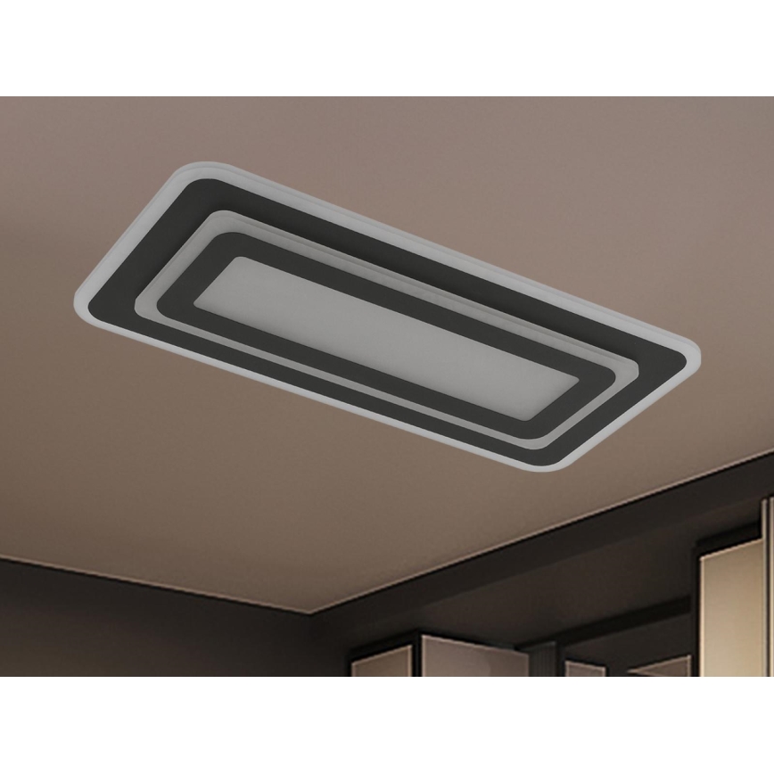 Plafonnier LED dimmable LED/85W/230V 3000-6500K noir + télécommande