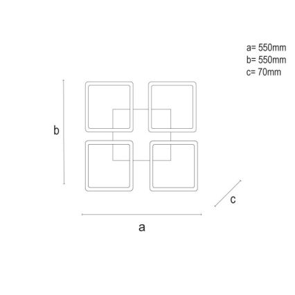 Plafonnier LED dimmable LED/95W/230V 3000-6500K + télécommande
