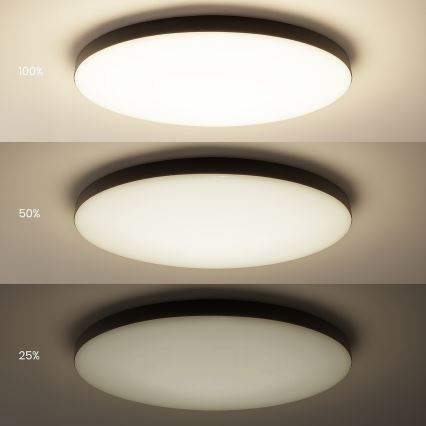 Plafonnier LED dimmable SIENA LED/80W/230V 3000-6000K Ø 75 cm noir + télécommande