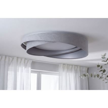 Plafonnier LED dimmable SMART GALAXY MODERN LED/24W/230V 3000–6500 K Ø 55 cm gris/argenté + télécommande