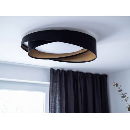 Plafonnier LED dimmable SMART GALAXY MODERN LED/24W/230V 3000-6500K Ø 55 cm noir/doré + télécommande