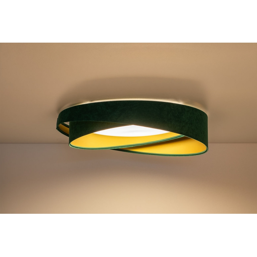 Plafonnier LED dimmable SMART GALAXY MODERN LED/24W/230V 3000-6500K Ø 55 cm vert/doré + télécommande