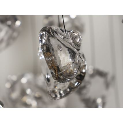 Plafonnier LED en cristal AVARA LED/24W/230V pr. 40 cm chrome brillant + télécommande