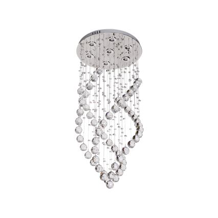 Plafonnier LED en cristal NAURU LED/24W/230V Ø 40 cm chrome brillant + télécommande