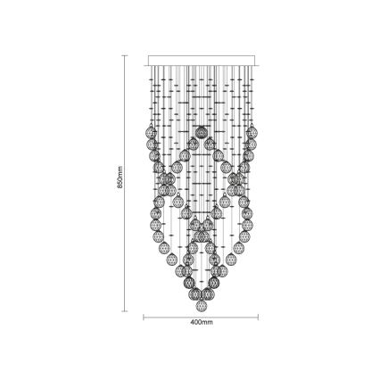 Plafonnier LED en cristal NAURU LED/24W/230V Ø 40 cm chrome brillant + télécommande