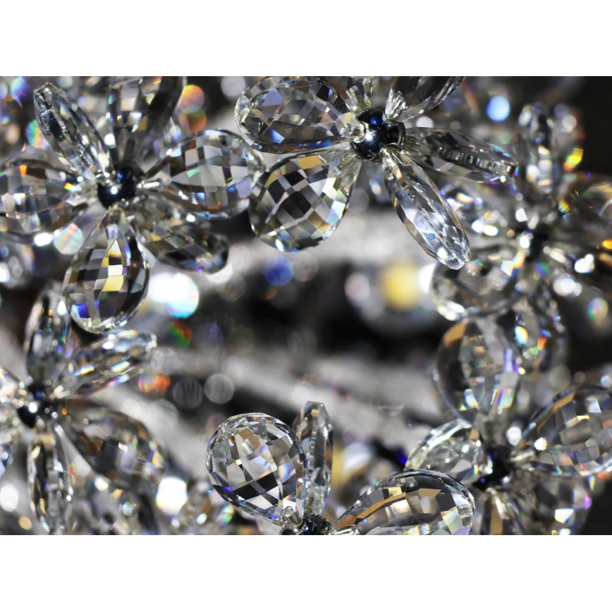Plafonnier LED en cristal SAMOA LED/30W/230V Ø 40 cm, chrome poli + télécommande
