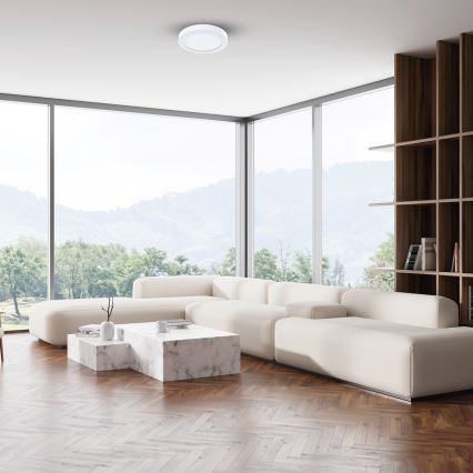 Plafonnier LED EVORA, 6 W, 230 V, 3000/4000/6000 K, Ø 14 cm, blanc