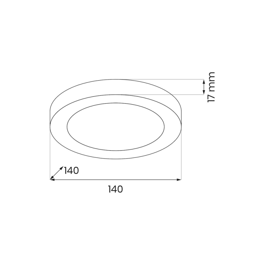 Plafonnier LED EVORA LED/6W/230V 3000/4000/6000K Ø 14 cm noir